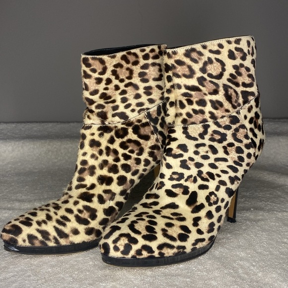Jimmy Choo Leopard Print Pony Hair Heeled Boots (IT 36 / US 6) - Picture 3 of 10